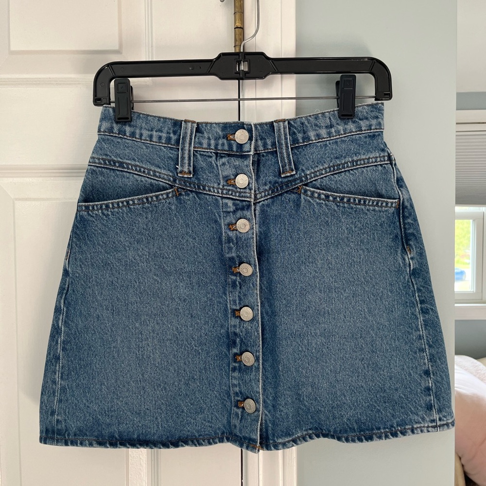 Madewell Blue A-line Mini Skirt Casual